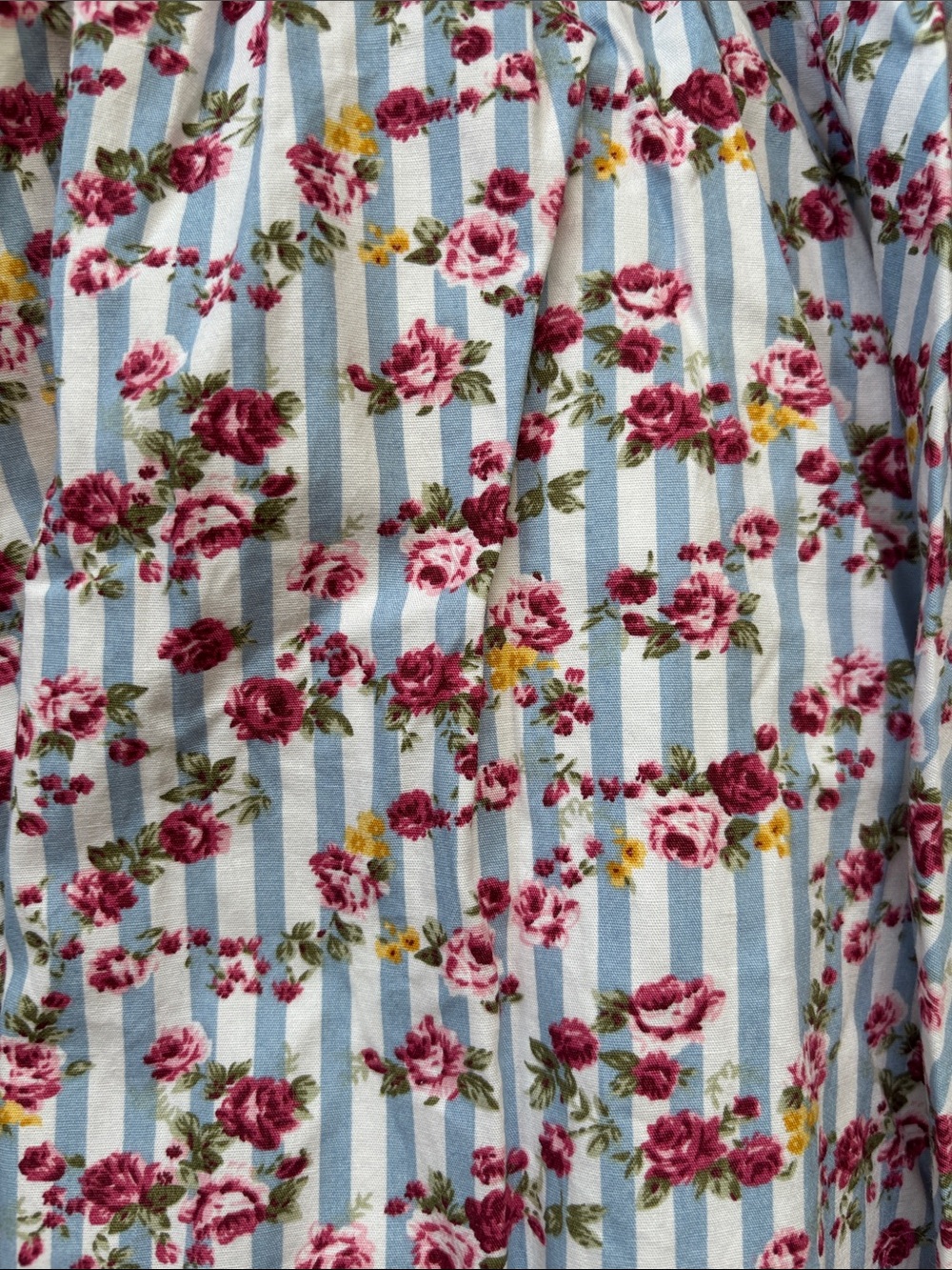 Cinderella | Floral Eyelet Hem A-Line Skirt - Blue & Red Lace Size XS - Picture 4 of 10